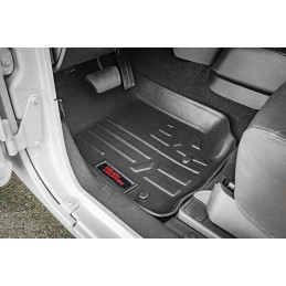 Tappettini Rough Country M-60112 Front & Rear Heavy Duty Fitted Floor Mats for 18-21 Jeep Wrangler JL Unlimited